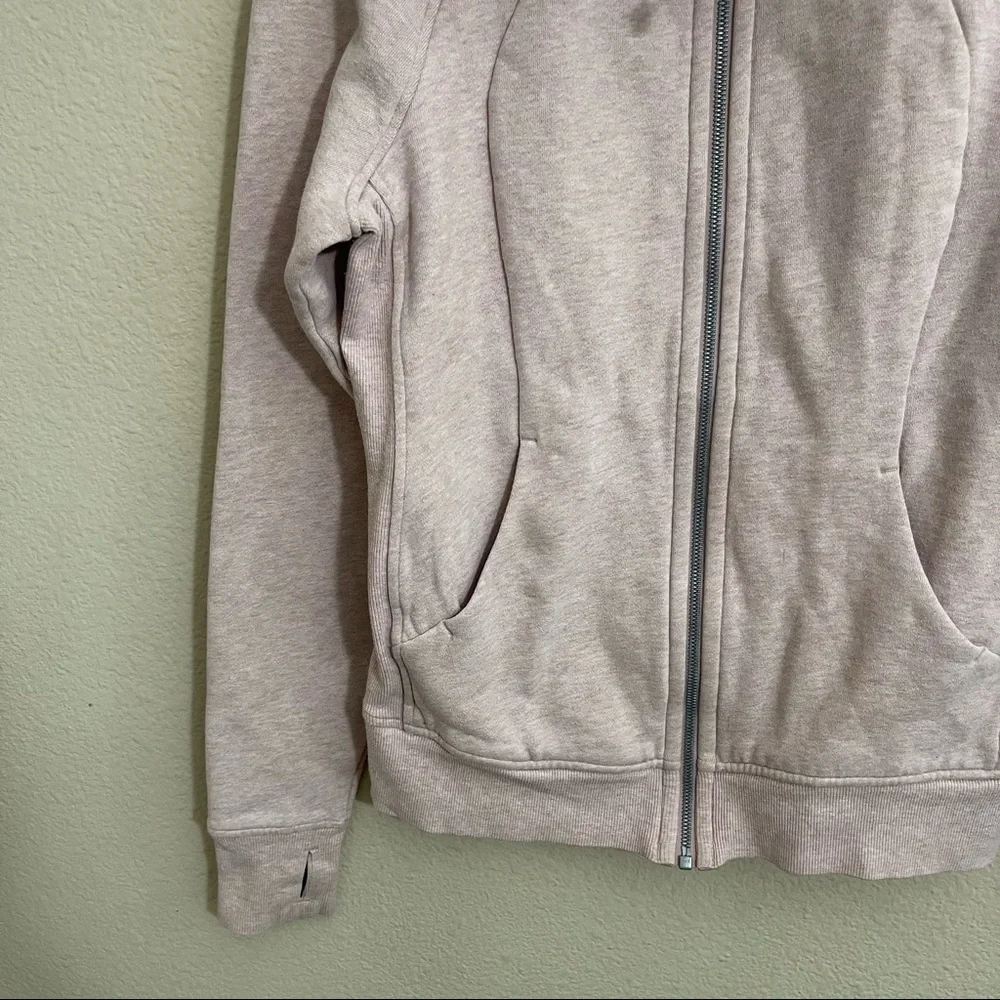 Lululemon Scuba Hoodie Light Cotton Fleece Full Zip Jacket Misty Pink 8 - Picture 9 of 14